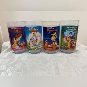 (4) Disney Burger King collectors cups